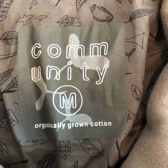 Aritzia Community Moto Jacket Funnel Neck Pea Coat Organic Cotton Size Medium - Picture 5 of 7